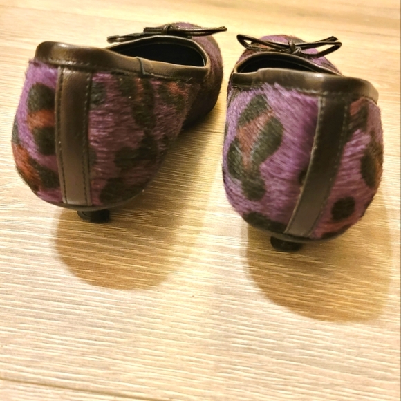 Jhay | Calf Hair | Leopard Print | Purple/Black/Brown | Kitten Heel | Size 6 - Picture 8 of 13